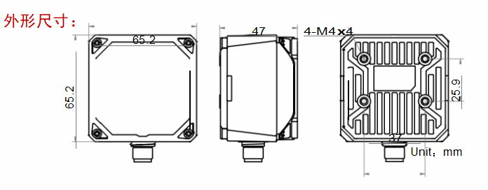 ？？？？？礚VSCAN-RD713-3智能读码器尺寸图